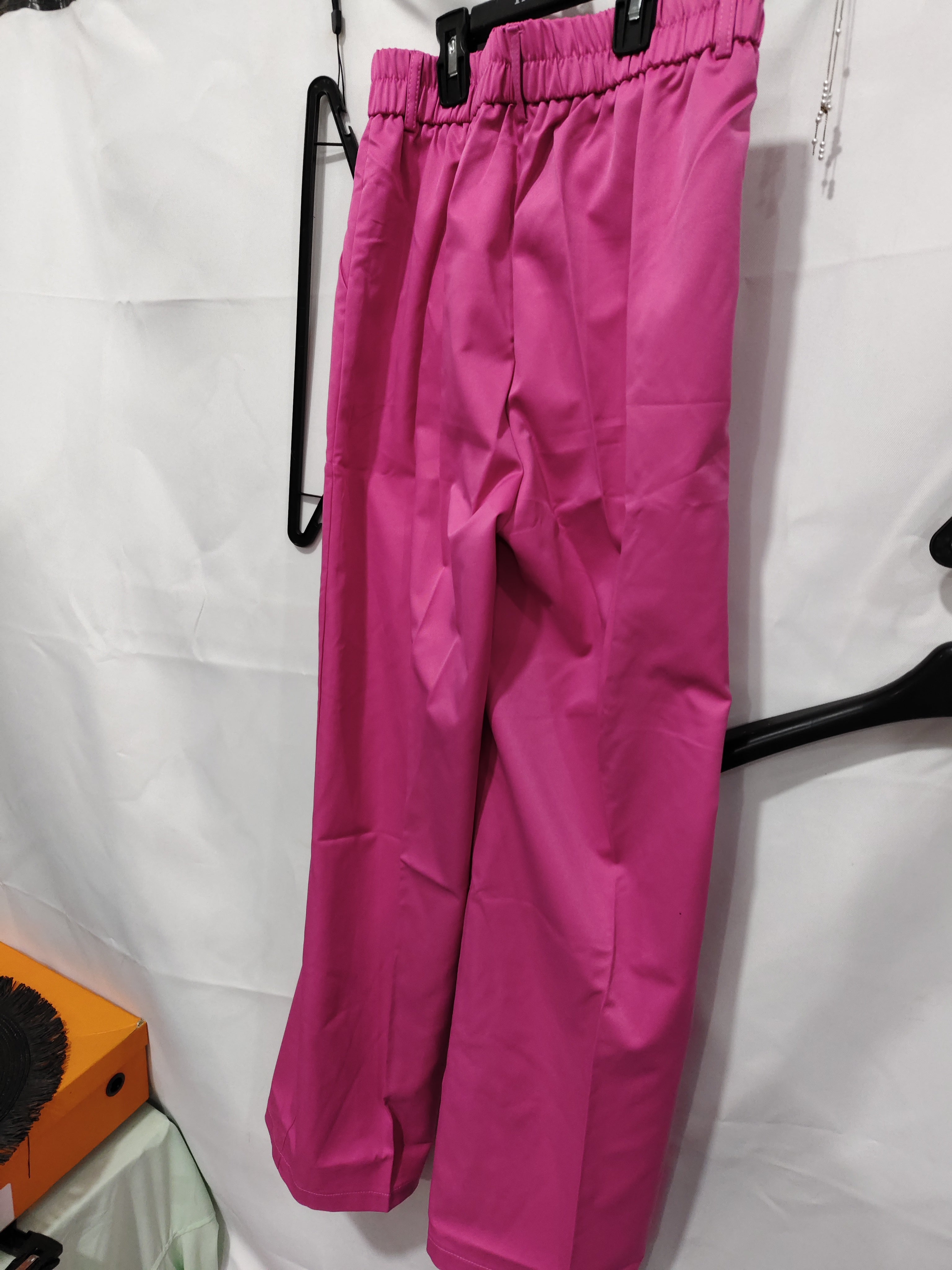 Women's White Minimalist Pants Made Of Polyester